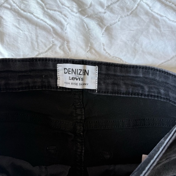Levi's Denizen High Rise Skinny Black Charcoal Wash Skinny High RiseJeans - Picture 7 of 12